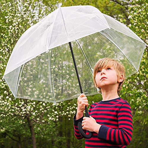 R.HORSE 6 Pcs 46 Inch Clear Bubble Umbrella J Handle Automatic Open Umbrellas Large Transparent Windproof Waterproof… - Image 7