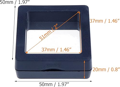 Miniatura 2 de Coshar Estuche de exhibición de monedas con marco flotante 3D, caja de almacenamiento de joyería de polietileno transparente, soporte de marco de