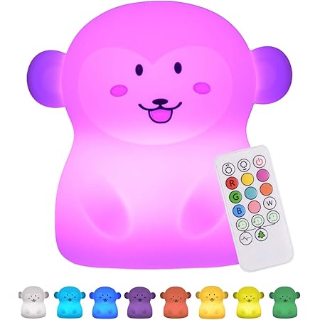 Amazon Com Baby Night Light For Kids Room Led Kids Night Light Baby Lamp For Nursery Monkey Lamp With Remote Nine Multi Color Changing Led Monkey Lights Miffy Lamp For