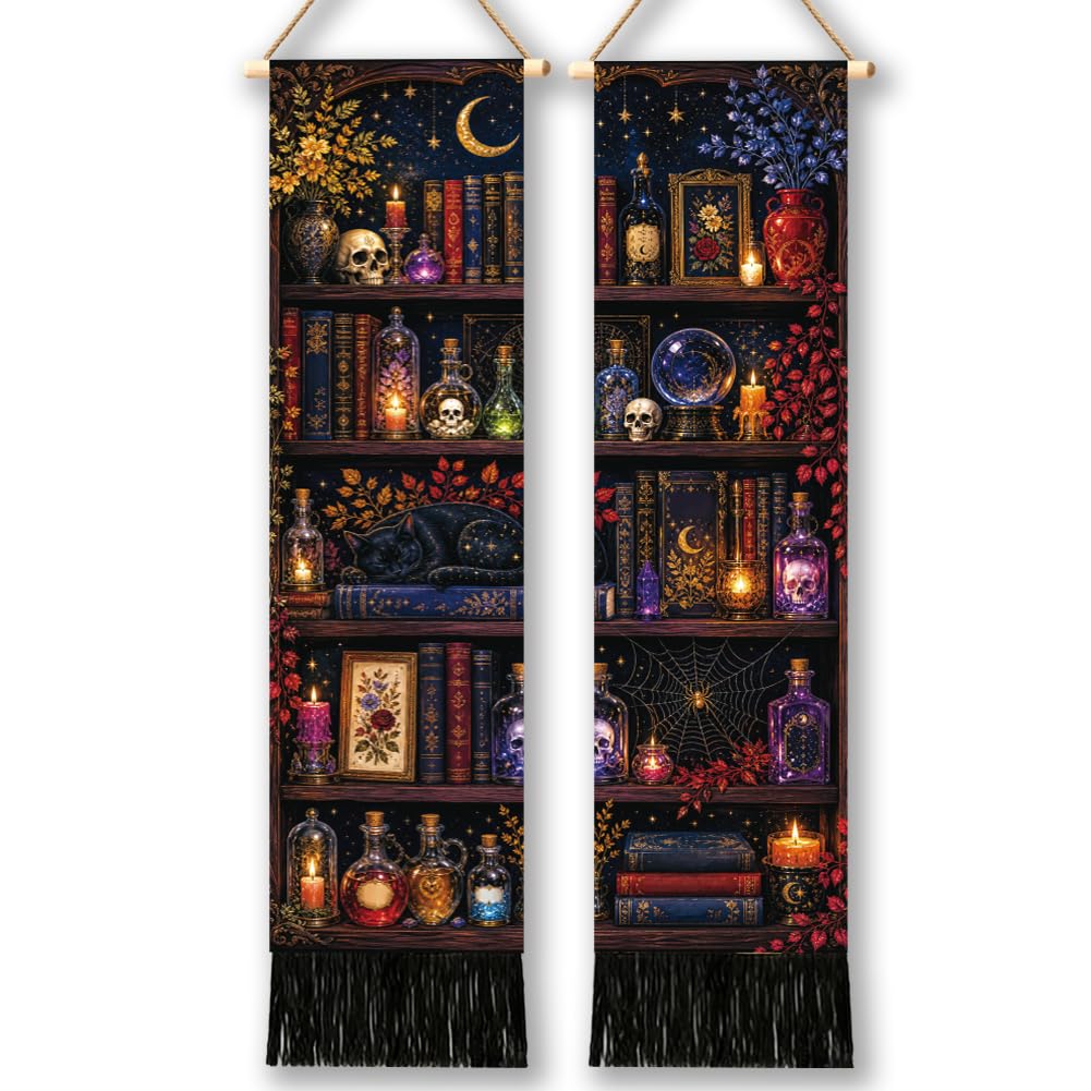 Tapiz mágico TNKBREEZE para decorar paredes estrechas, pack de 2 telas verticales de 130x33cm 6