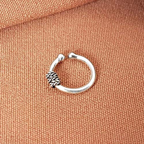 Piercing De Pressão Prata Pura 925 Envelhecida - 4154
