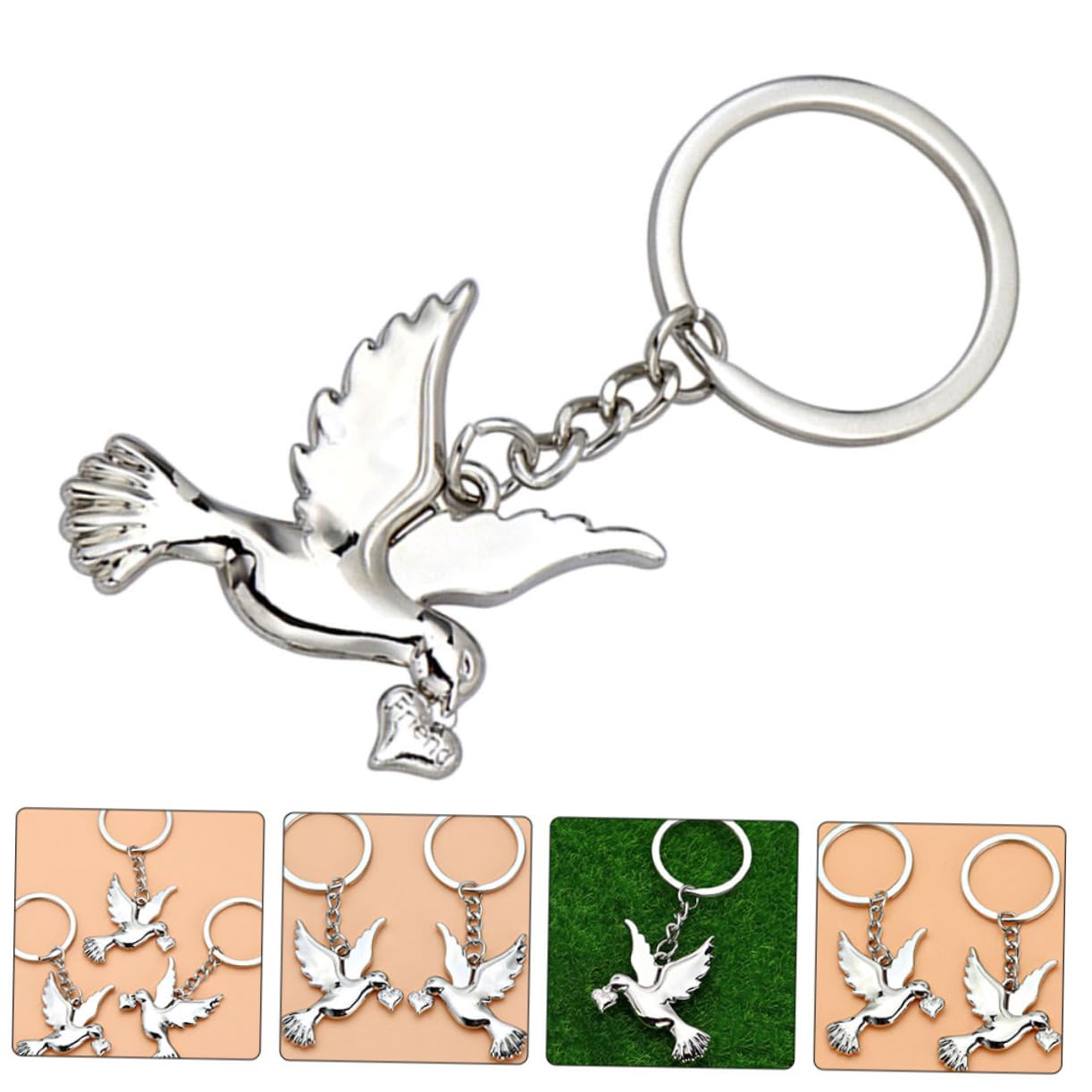 Amosfun 15piezas Llaveros De De Metálicos Pendientes Decorativos Para Claves Accesorios De Para De