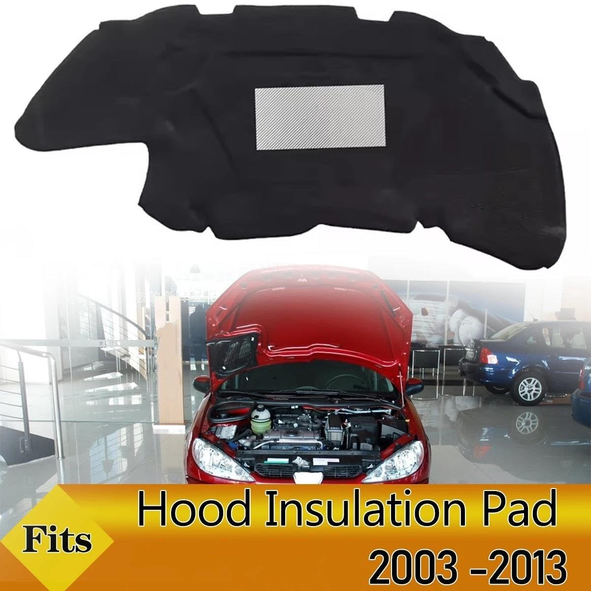 Tappetino Insonorizzante Cofano Motore Peugeot 206 2000-2013 Copertura Isolante Ignifugo