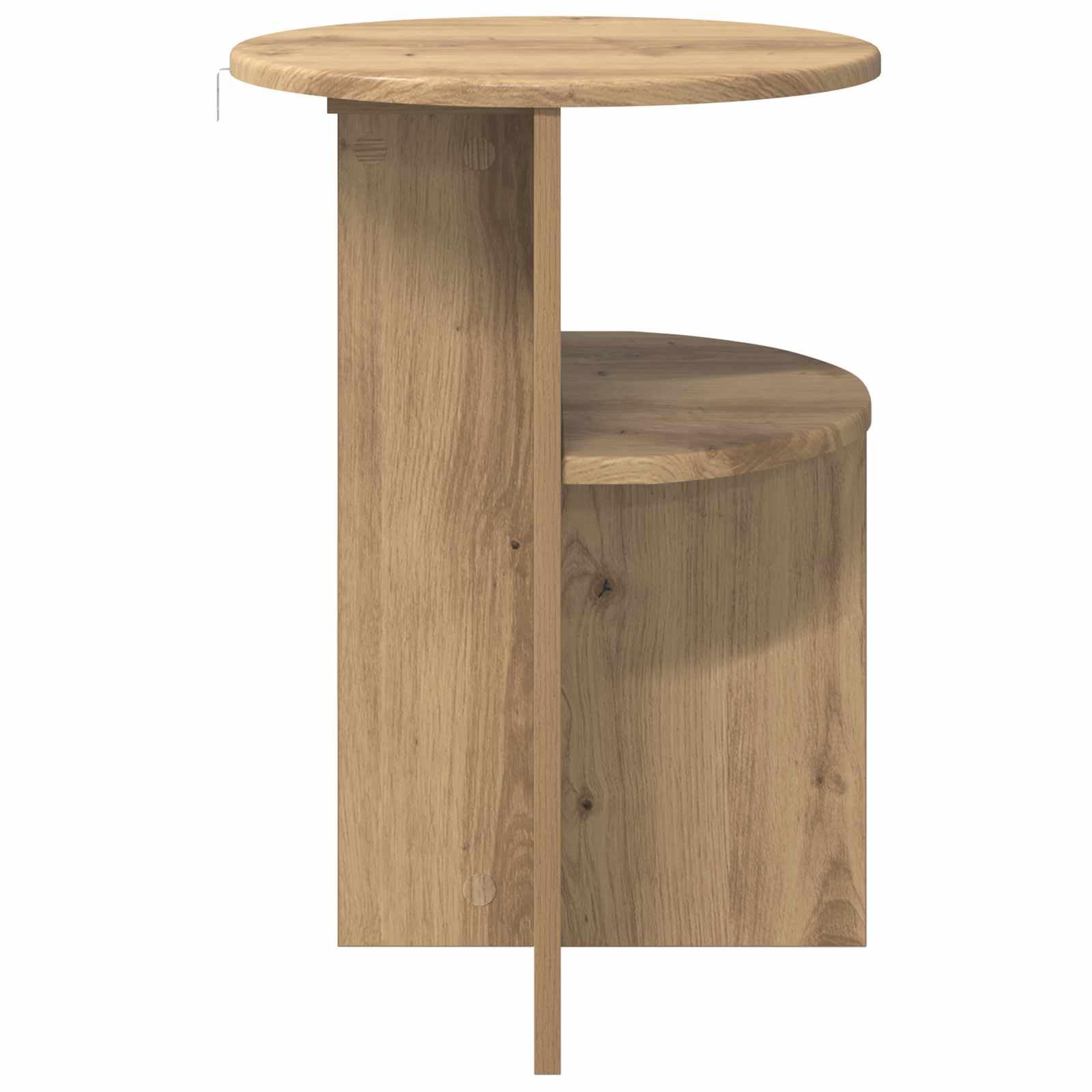 Stolik pomocniczy, dąb Artisan, Ø 39,5 x 55 cm, materiał drewnopochodny, uniwersalny stół do odkładania do salonu, sypialni, korytarza, balkonu, stabilna konstrukcja i łatwe czyszczenie