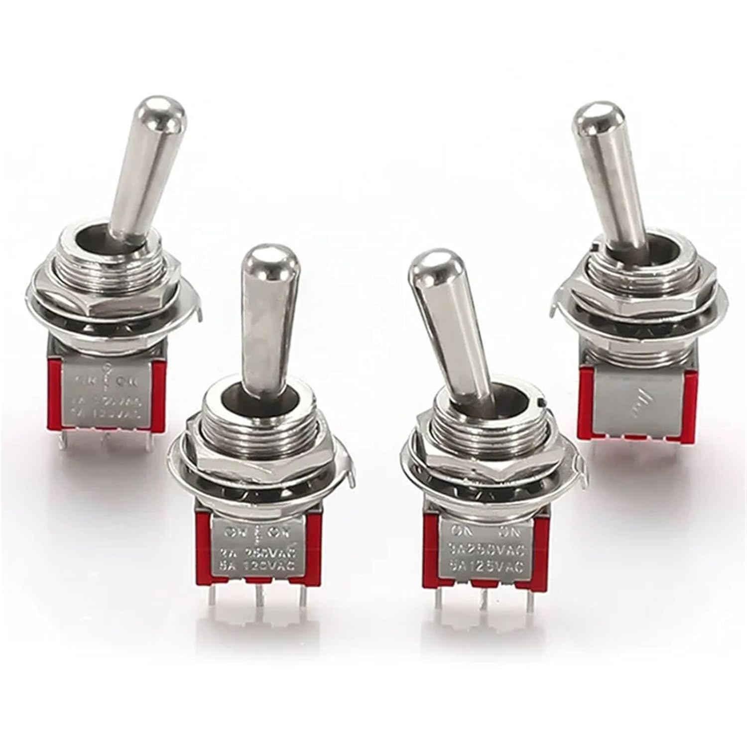 5pcs MTS-203 MTS-103 MTS-202 MTS-102 M12 Large Long Handle Toggle Switch Momentary Switch 12MM ON-Off-ON 6A 125VAC(MTS-102)