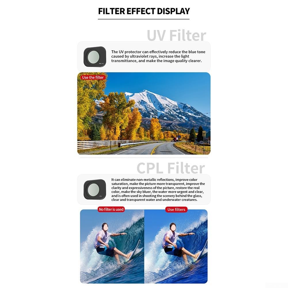 Set di filtri ND per DJI Lito 1/X1, vetro ottico HD multistrato, filtro polarizzatore CPL, accessori per fotografia (C)