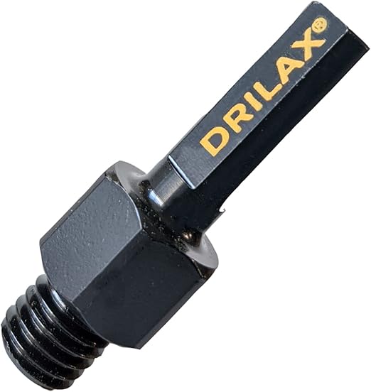 Drilax 5/8"-11 to 1/2" Drill Adapter | Heavy-Duty Triangle Shank for Threaded Diamond Hole Saws & Grinding Cups | Converts Angle Grinder Accessories to Standard Drills