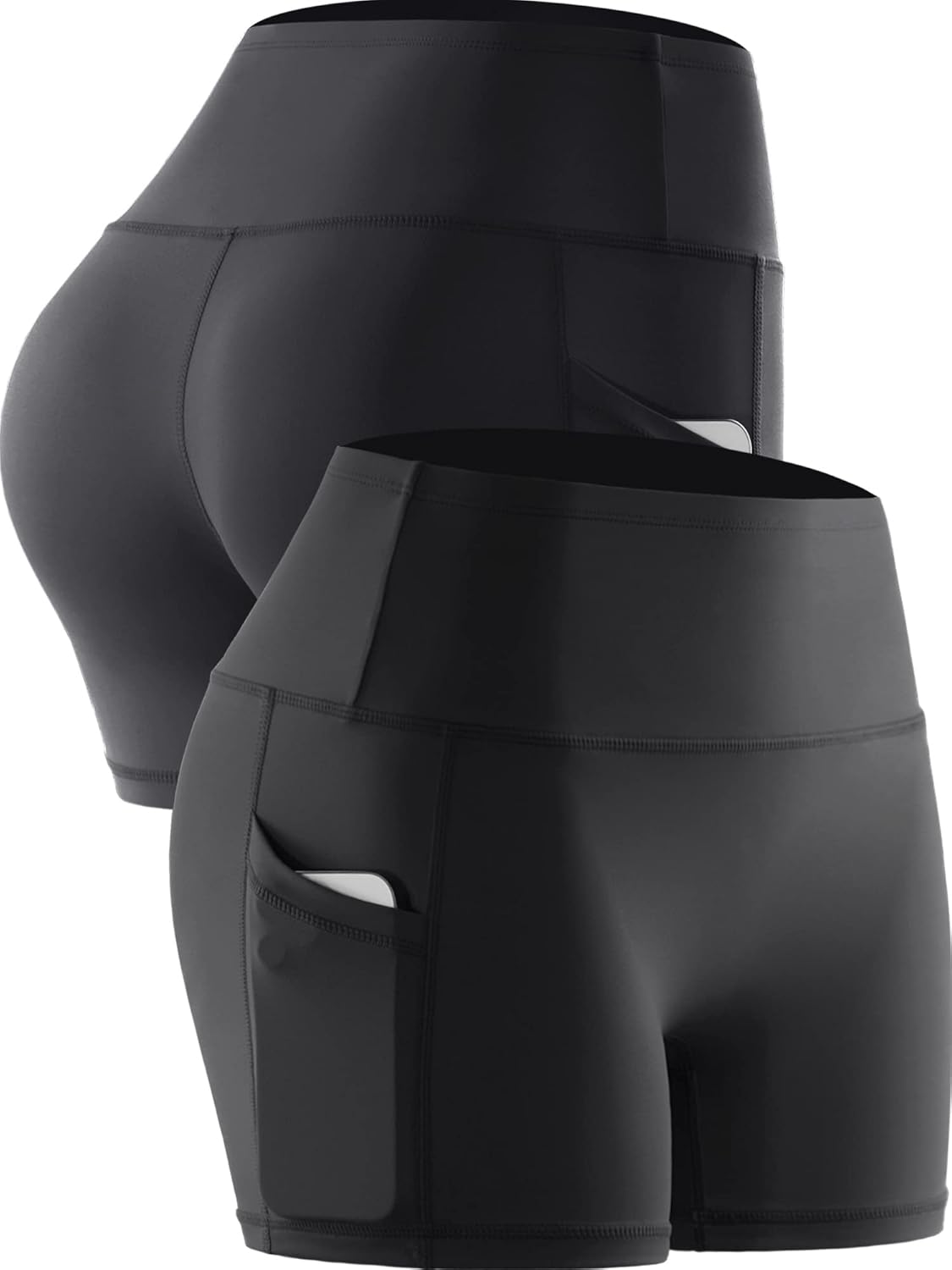 CADMUS Women's Gym Volleyball Shorts for Bike Naked Feeling High Waist Athletic Shorts No Front Seam with Deep Porkets - Image 6