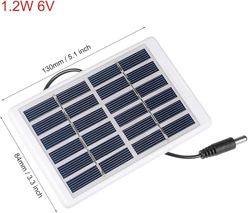 Miniatura 2 de uxcell 1.2W 6V pequeño módulo de panel solar DIY polisilicio con 9.8 ft de alambre para juguetes cargador