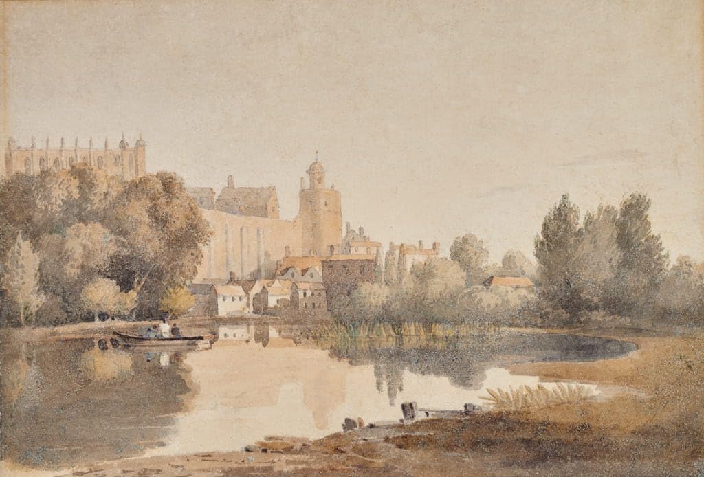 La tour du couvre-feu Windsor par David Cox affiche impression tableau toile 60x90 - 5