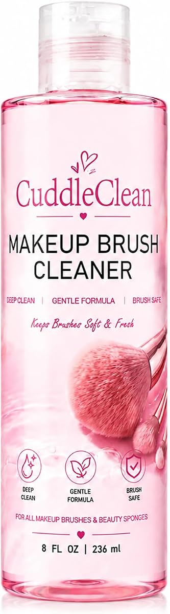 Makeup Brush Cleaner for Cosmetic Brushes & Beauty Sponges 8 Fl Oz | Gentle deep cleaning with a quick-drying, low-residue formula for makeup brushes and beauty sponges, 8 Fl Oz