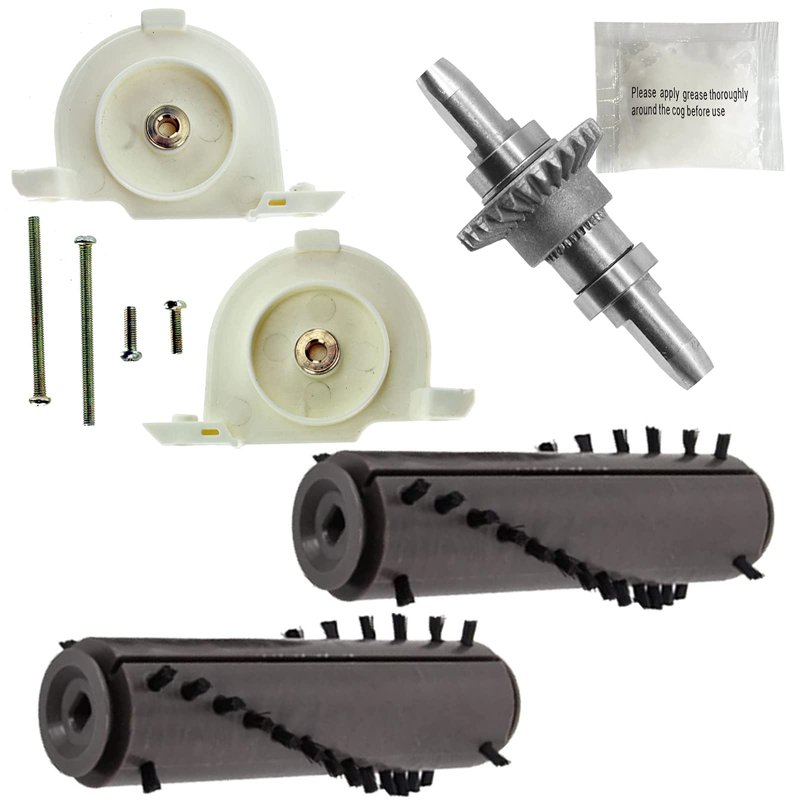 Spares2go Brushroll Bars + End Caps Kit + Drive Cog Shaft Spindle & Bearings Compatible With Gtech Airram Vacuum Cleaner Ar01 Ar02 Ar03 Ar05 Dm001