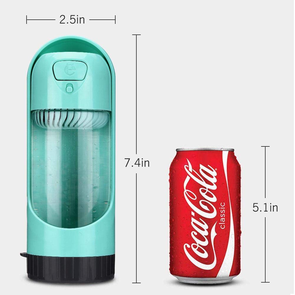 Butelka do picia dla psów, butelka do picia dla psów, 300 ml, szczelna butelka do picia na zewnątrz, przenośna podróżna butelka do picia, dystrybutor wody, miska do picia dla zwierząt w podróży