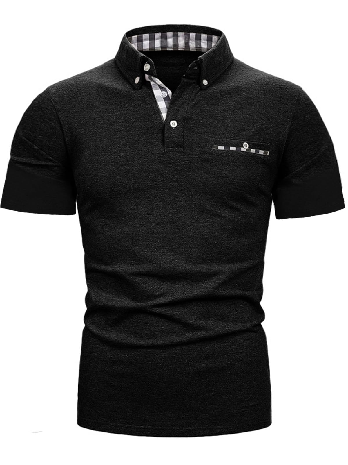 Zetieny Polo Uomo Manica Corta Traspirante Golf T-Shirt Tennis Polo Shirt Estiva Abbigliamento da Lavoro Magliette