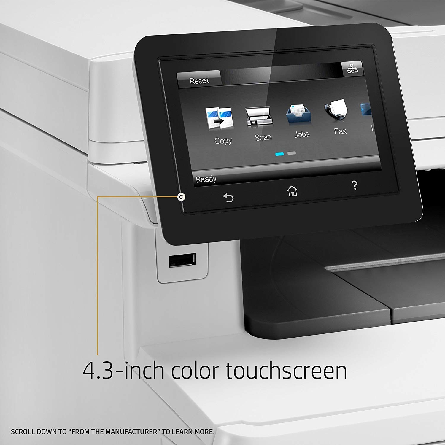 HP Laserjet Pro M477fdn Multifunction Color Laser Printer with Built-in Ethernet & Duplex Printing (CF378A) (Renewed)