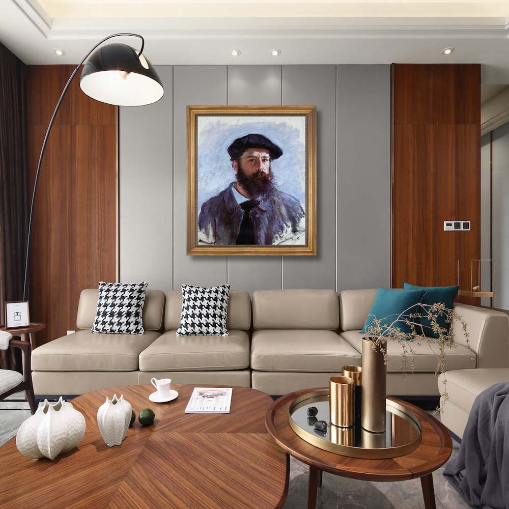 Amazon.co.jp: オスカー・クロード・モネ《ベレー帽の自画像