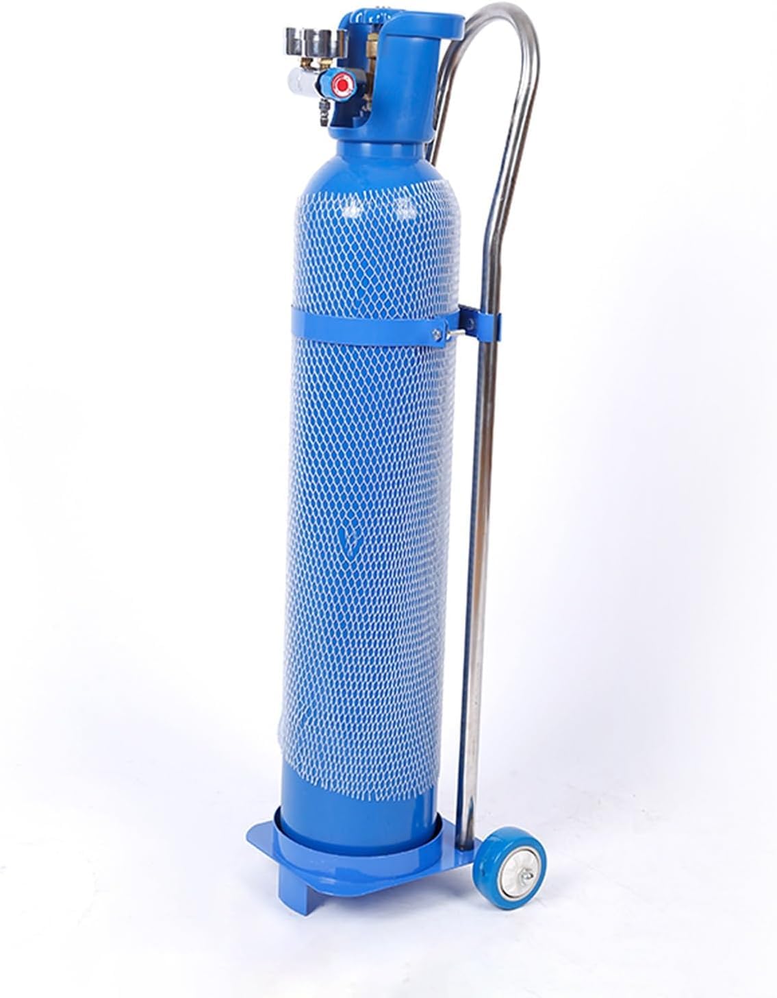 Genérico Carrito con Ruedas para Cilindros de oxígeno, Soporte móvil para Tanques de Gas, Carrito portátil para Tanques de oxígeno, Carrito rodante para Cilindros para Uso doméstico y médico (Alto: 9