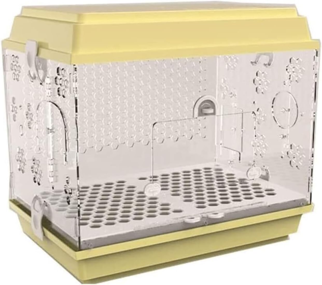 Bird Cage Acrylic Birdcages Creative Bird Carriers Portable House Carrier Square Flight Cage Parrots House(Green)