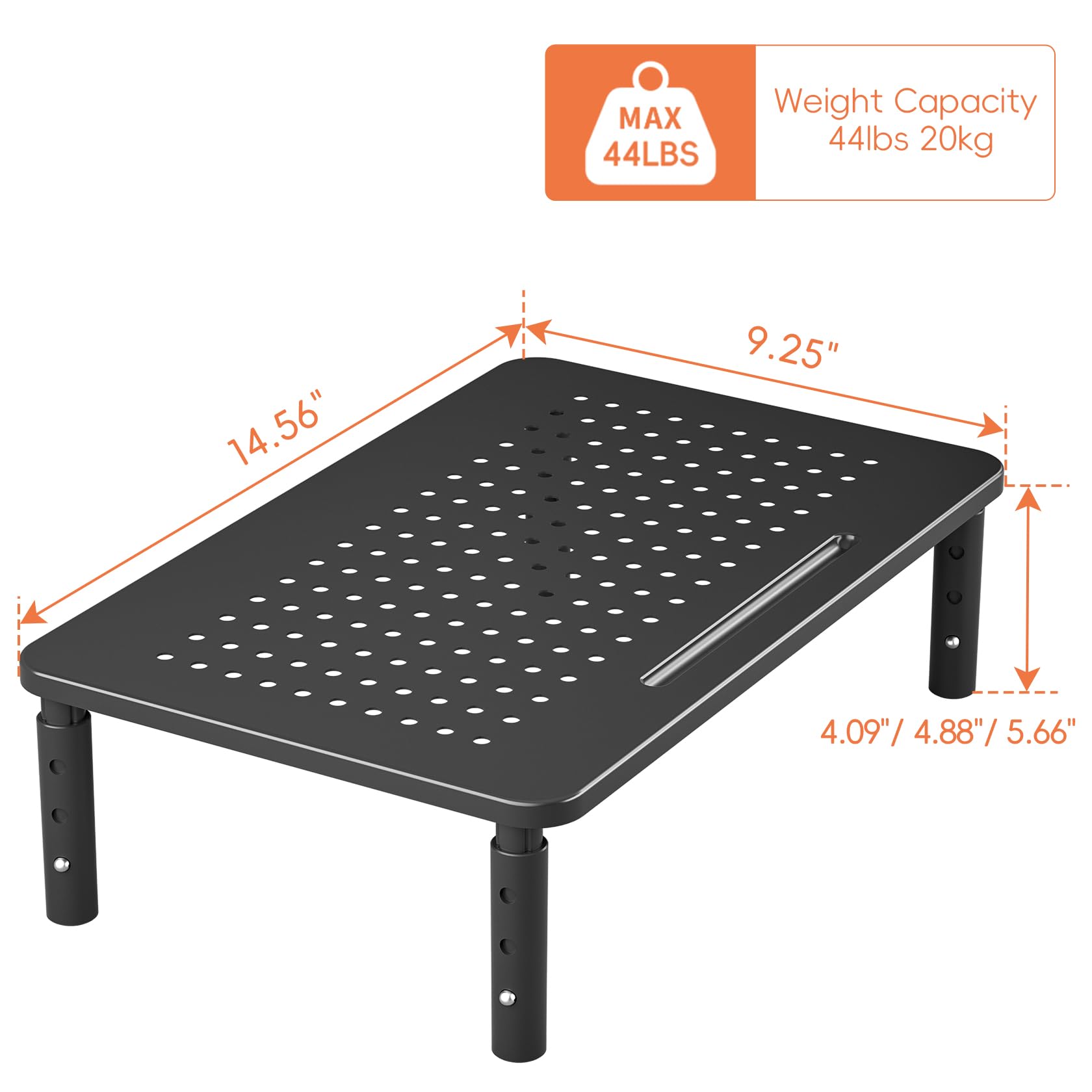 Snapklik.com : UPGRAVITY 2 Pack Monitor Riser, Adjustable Height Metal ...
