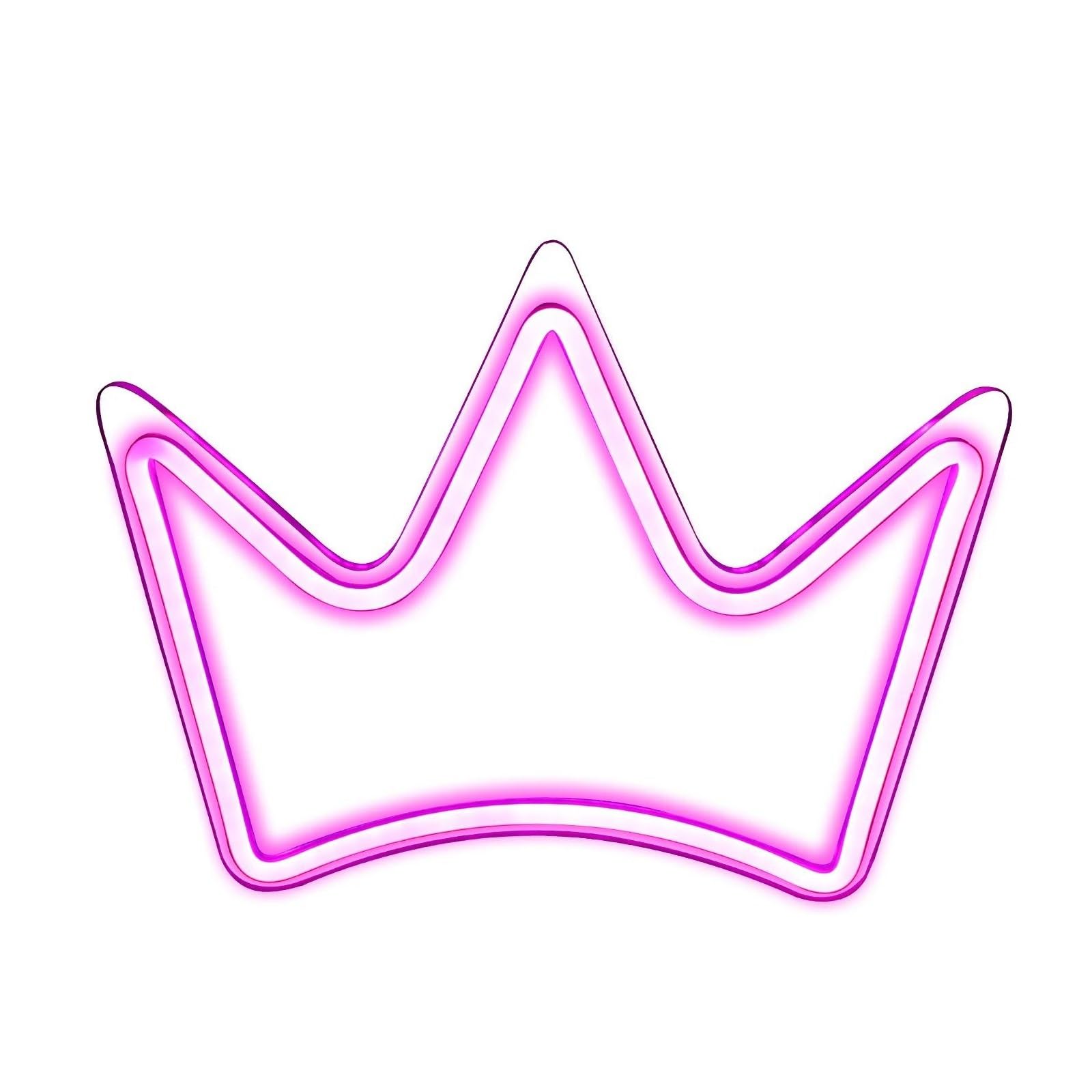 Luz de Diseño de Digital Letrero LED De Neón Con Diseño De Corona Y Reina, Alimentación USB Con Interruptor, Arte Colgante De Pared Rosa Para Bar Decoración Habitación Kawaii