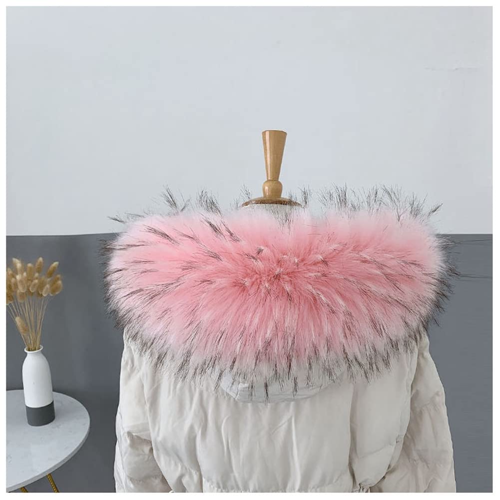 Col En Fausse Fourrure Amovible SHTGOI - Chaud, Pour Capuche, Longueurs 45 à 80 Cm, Couleur Marron - 4