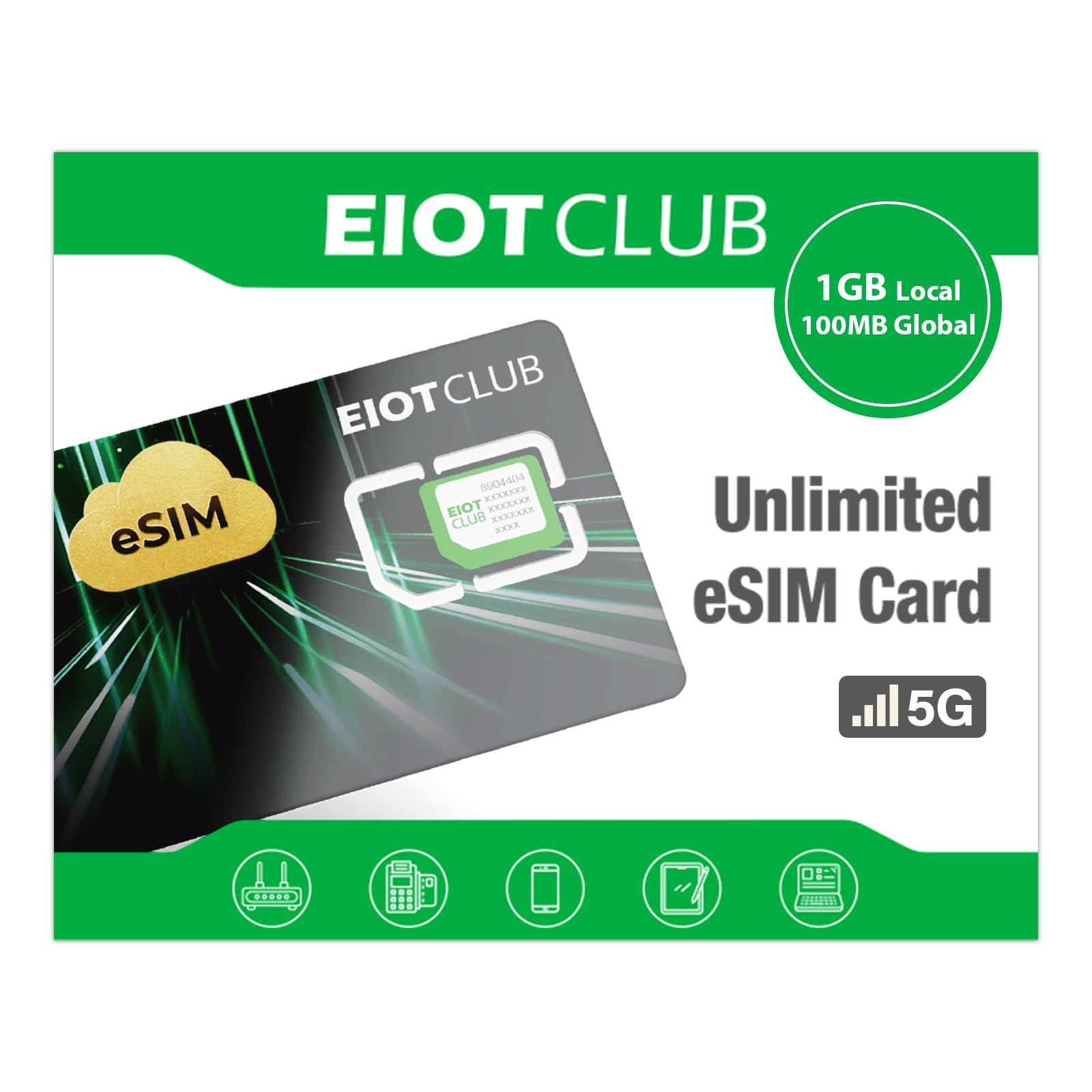 EIOTCLUB Physical eSIM for Android – Turns Your Android Smartphone eSIM-Ready, Unlimited eSIM Profile Downloads, Data Roaming in Europe, UK, USA & 200+ Countries