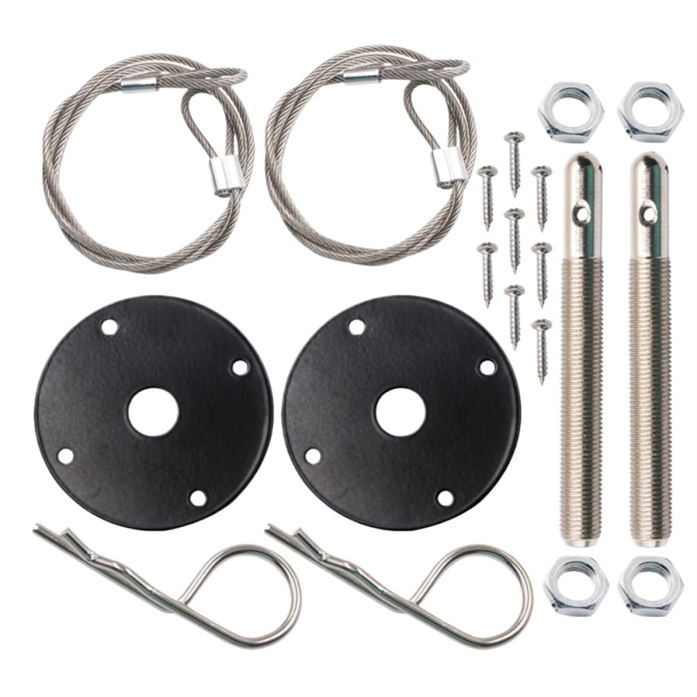 Stainless Steel Hood Lock Clip Kit Compatible with Car Racing Vehicles Modified Accessories Quick Release Bonnet Lock