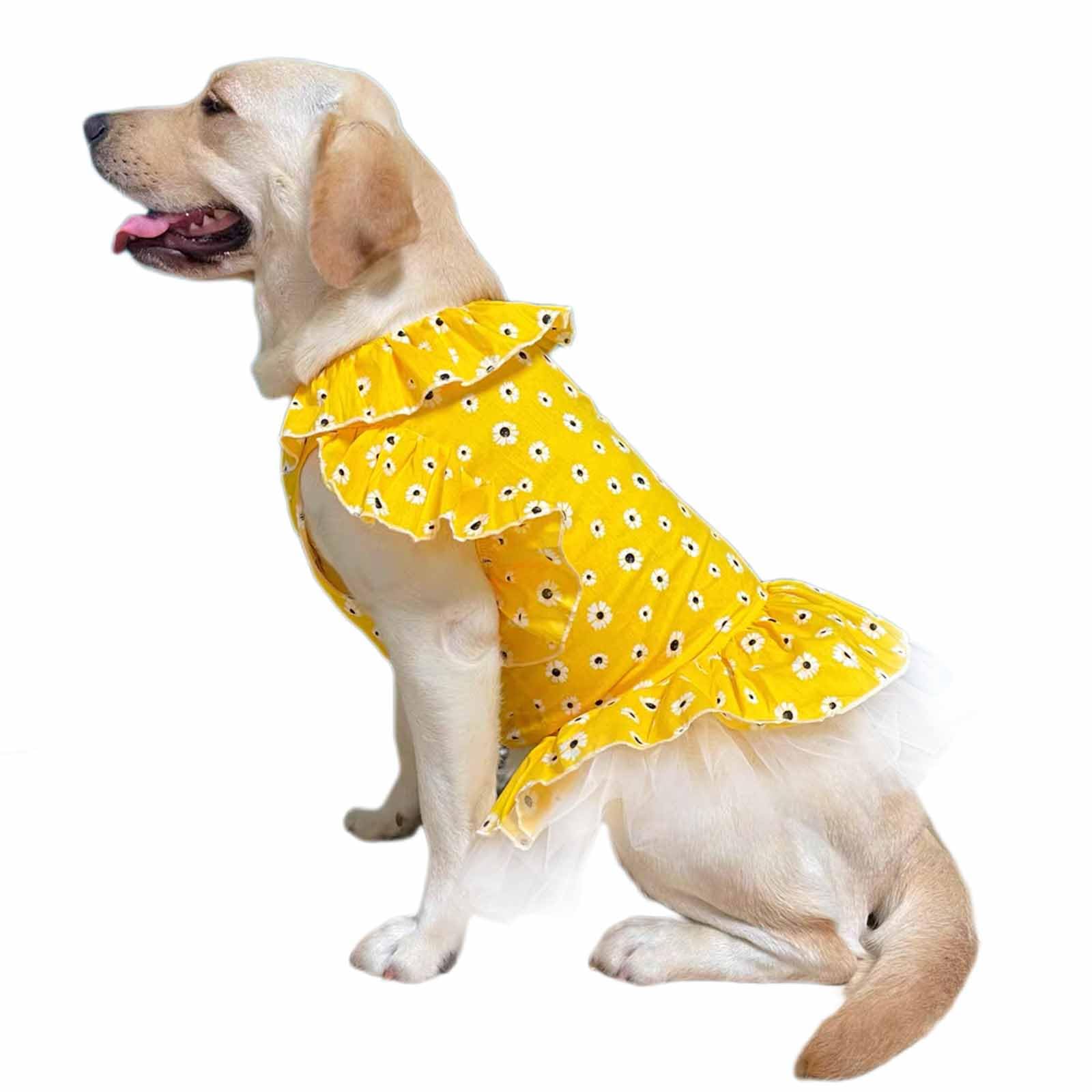 犬服 S わんこの普段着大きな花