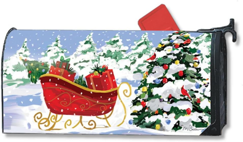 MailWraps Sleigh Stop Mailbox Cover 01018