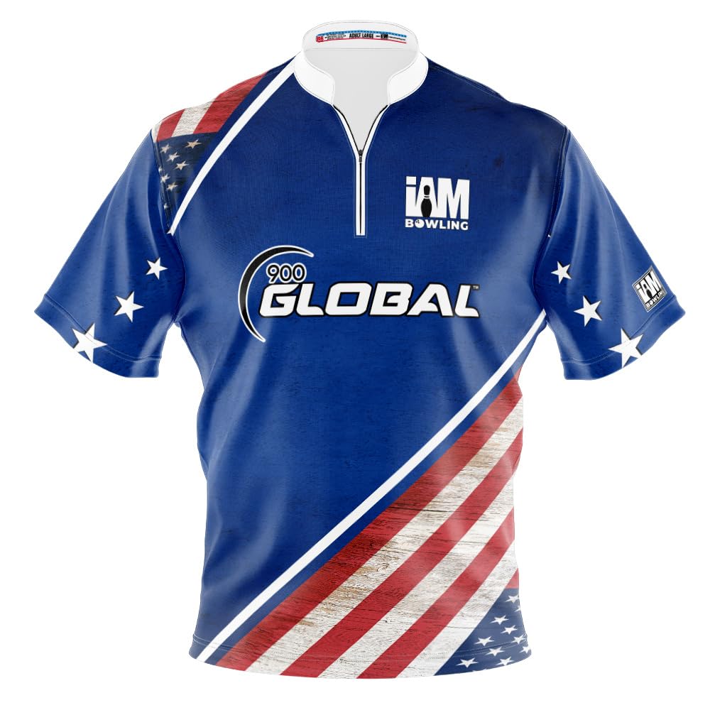 Logo Infusion Dye-Sublimated Bowling Jersey (Sash Collar) - I AM Bowling Fun Design 2029-9G - 900 Global (X-Large) Multicolored