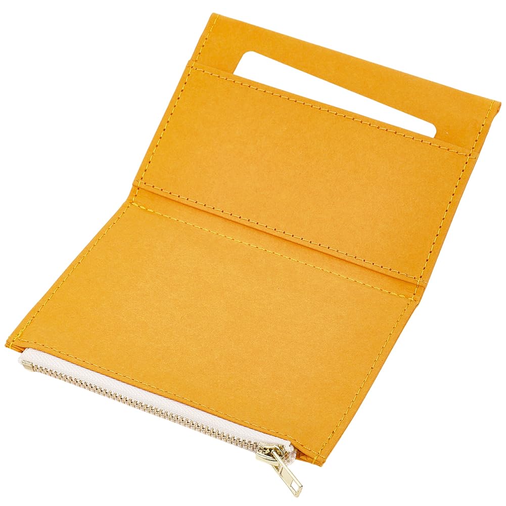 CRASPIRE Zipper Pocket for Traveler Notebook Insert Pouch Refill TN Accessories Standard Size File Folder Yellow Planner Wallet Card Passport Holder Paper Invoice Storage Bag for Journal Cover
