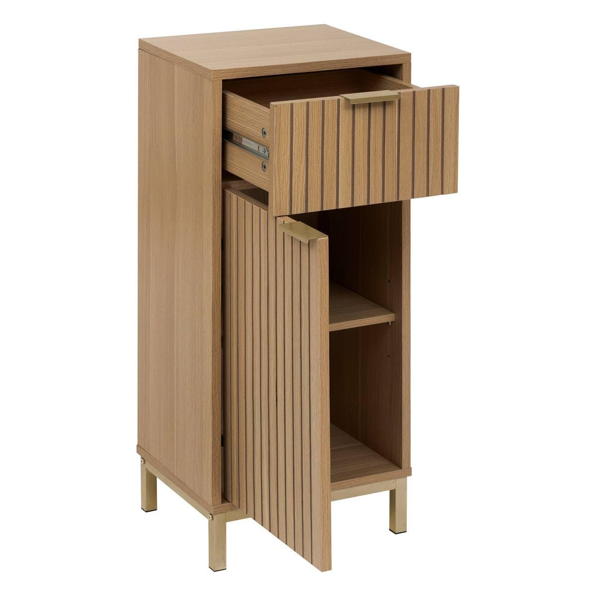 5five - Mueble bajo de 2 Puertas tasso en Efecto Madera Natural