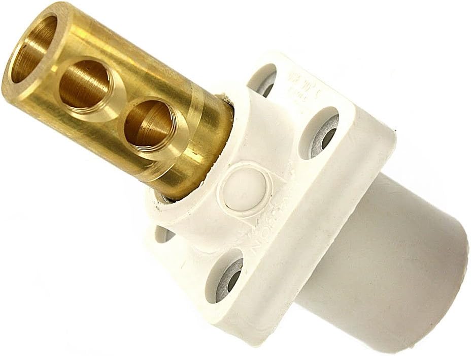 Greatest Product Leviton 16R21-UW 16-Series Taper Nose, 90-Degree, Male Panel Receptacle, Cam-Type Connector, White