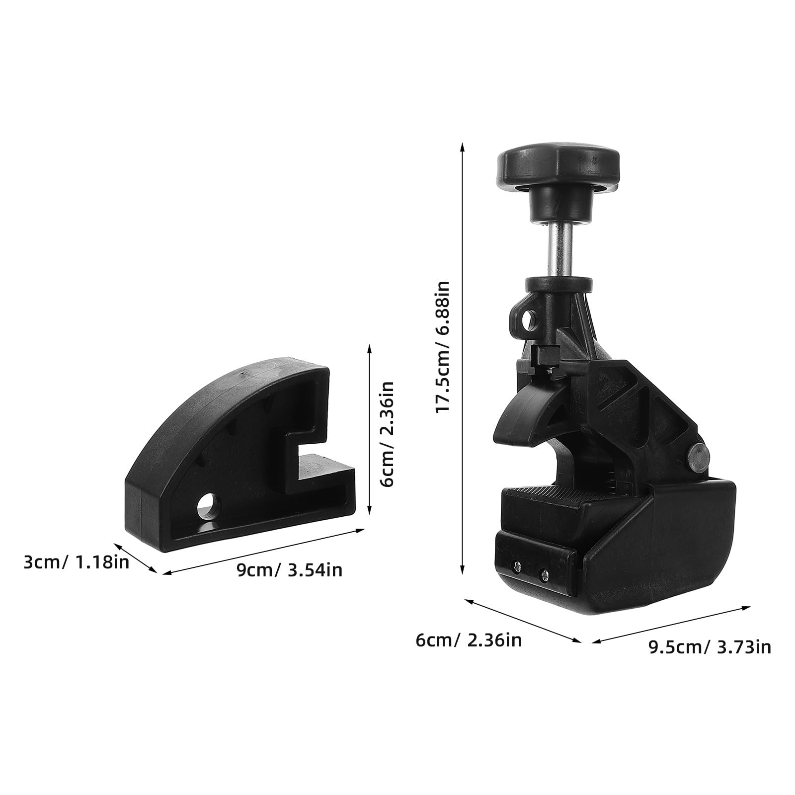 GALPADA Set 2 Pezzi Morsetto per Cambio Gomme in Plastico Nero, Strumento Antiscivolo e Facile da Impugnare, Accessorio per Smontaggio Pneumatici Auto