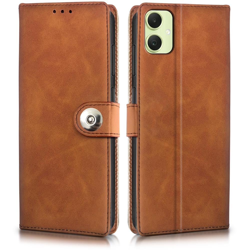 WOW IMAGINE Shock Proof Flip Cover Back Case for Samsung Galaxy F05 | Galaxy M05 | Galaxy A05 (Magnetic Button Flip Case | Wallet Pockets & Stand | Leather Finish | Alder Brown) (B0DHZTMHN3) Amazon Price History, Amazon Price Tracker