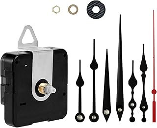 Clock Mechanism Replacement Battery Operated Silent Clocks Kit Include Clock Hands Second Hand DIY Repair Parts Shaft Length 12mm(15/32 Inches)