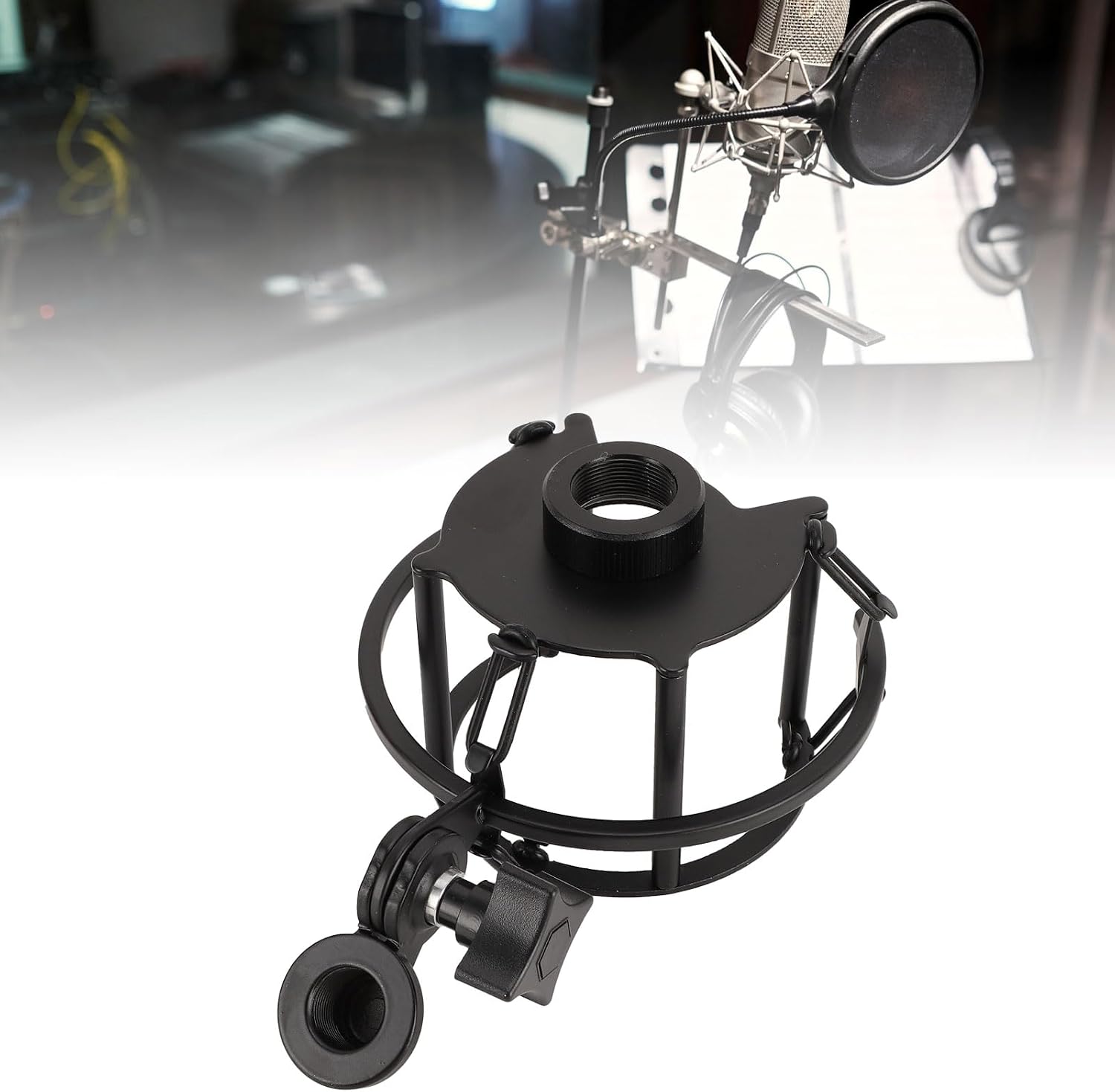 Microphone Shock Mount, Universal Mic Holder Shockmount Stand for TF33, TF51, TF11 Microphones with 21mm Threaded Interfaces