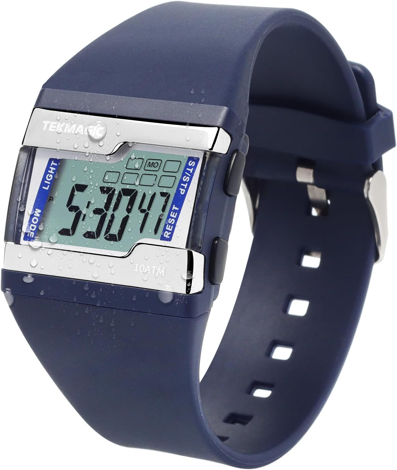 TEKMAGIC Digital Sports Watch 10 ATM 330ft Waterproof for Swimming and Diving with Backlight, Lap Stopwatch, Alarm Clock and Calendar