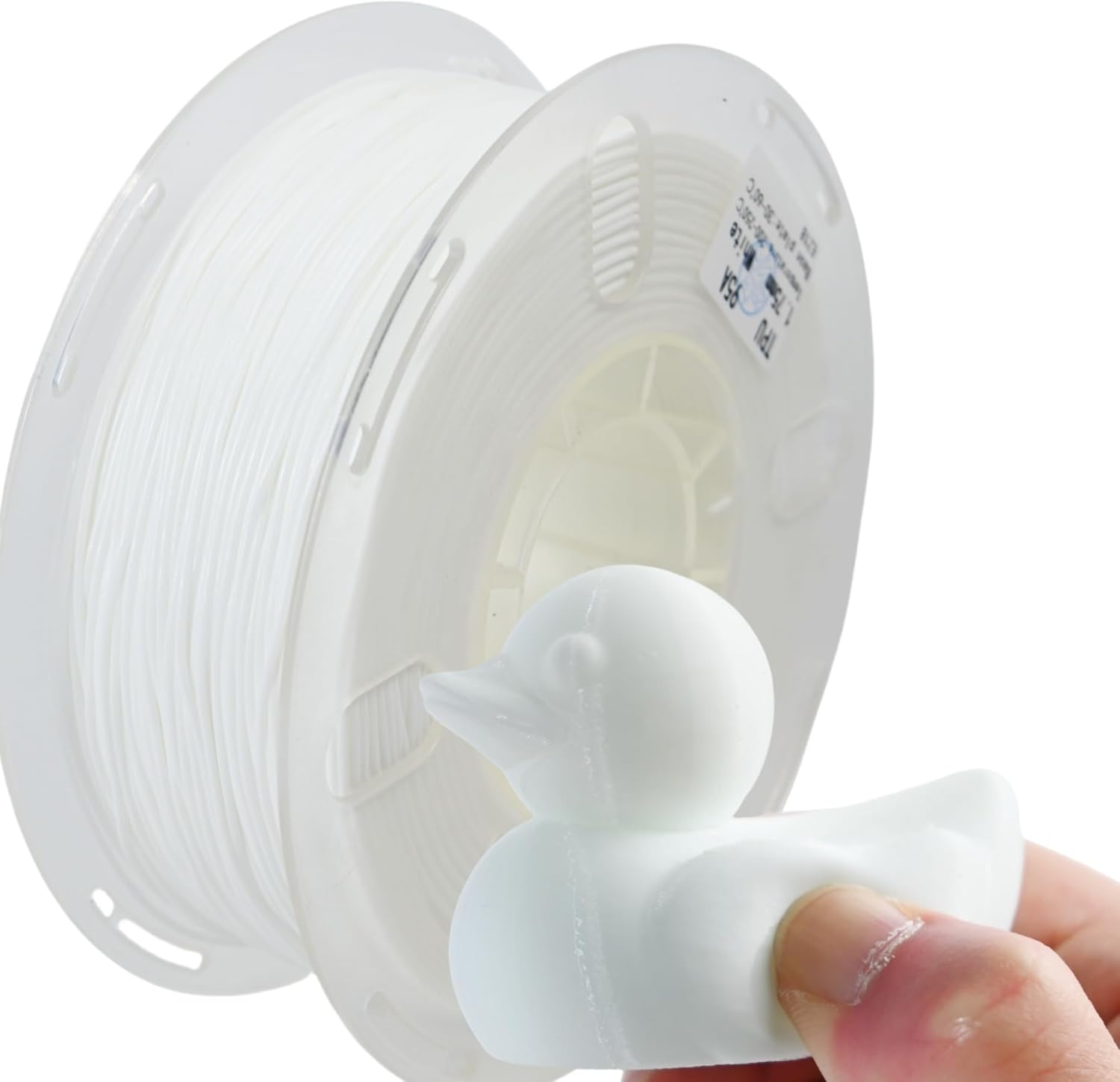 TPU Filament,PRILINE High Flow/High Speed Printing 95A TPU Flexible Soft 3D Printer Filament 1KG 1.75mm Spool,Support Fast Printing,Red