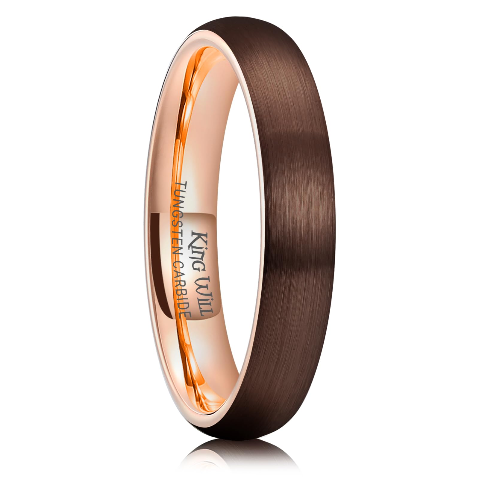 Wedding Band for Men Women, 2/4/6/7/8mm Domed Matte Brushed Tungsten Carbide Rings, Solid/Dual Color Engagement Rings, Comfort Fit