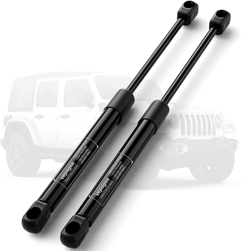 Amortecedores a gás da janela traseira Vepagoo para Jeep Wrangler 2018–2024 – 2 unidades