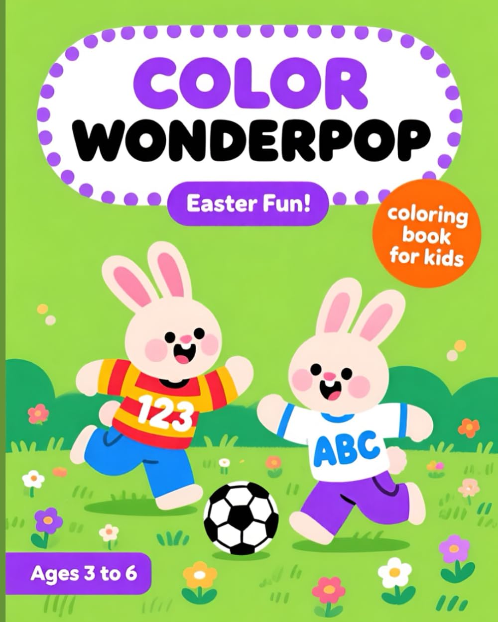 COLOR WONDERPOP - Easter Fun - Cute and Cozy Coloring Book for Kids Featuring Easy to Color Easter Illustrations and Adorable Scenes