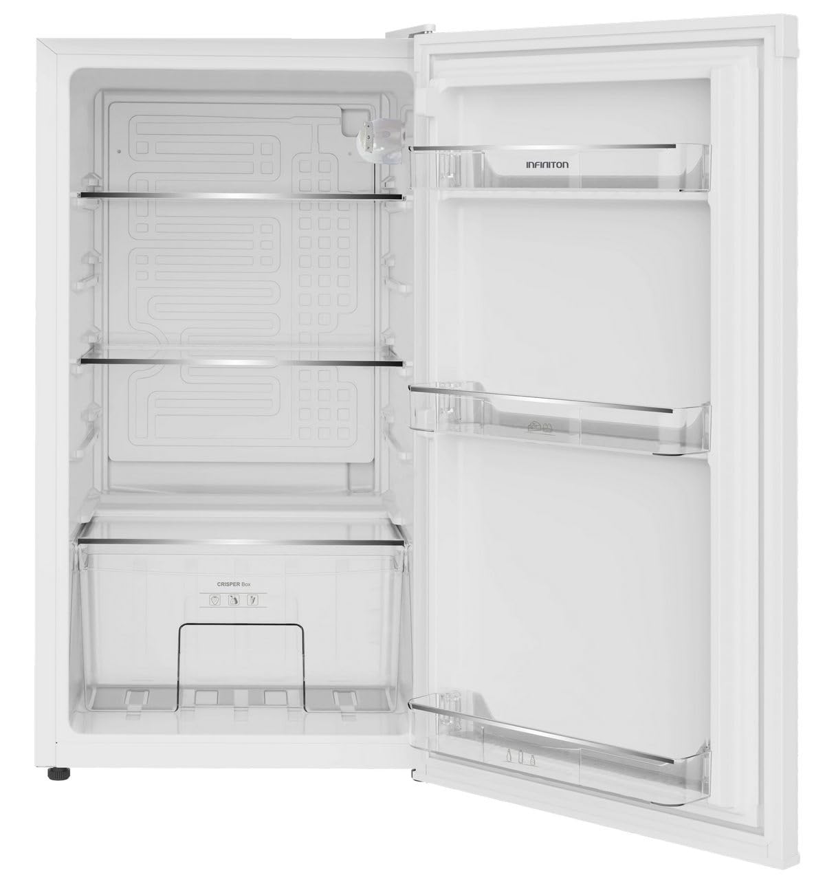 INFINITON Frigorifico Una Puerta CL-92L8WEV, 83 cm, E, 88 litros, Puerta Reversible, Blanco