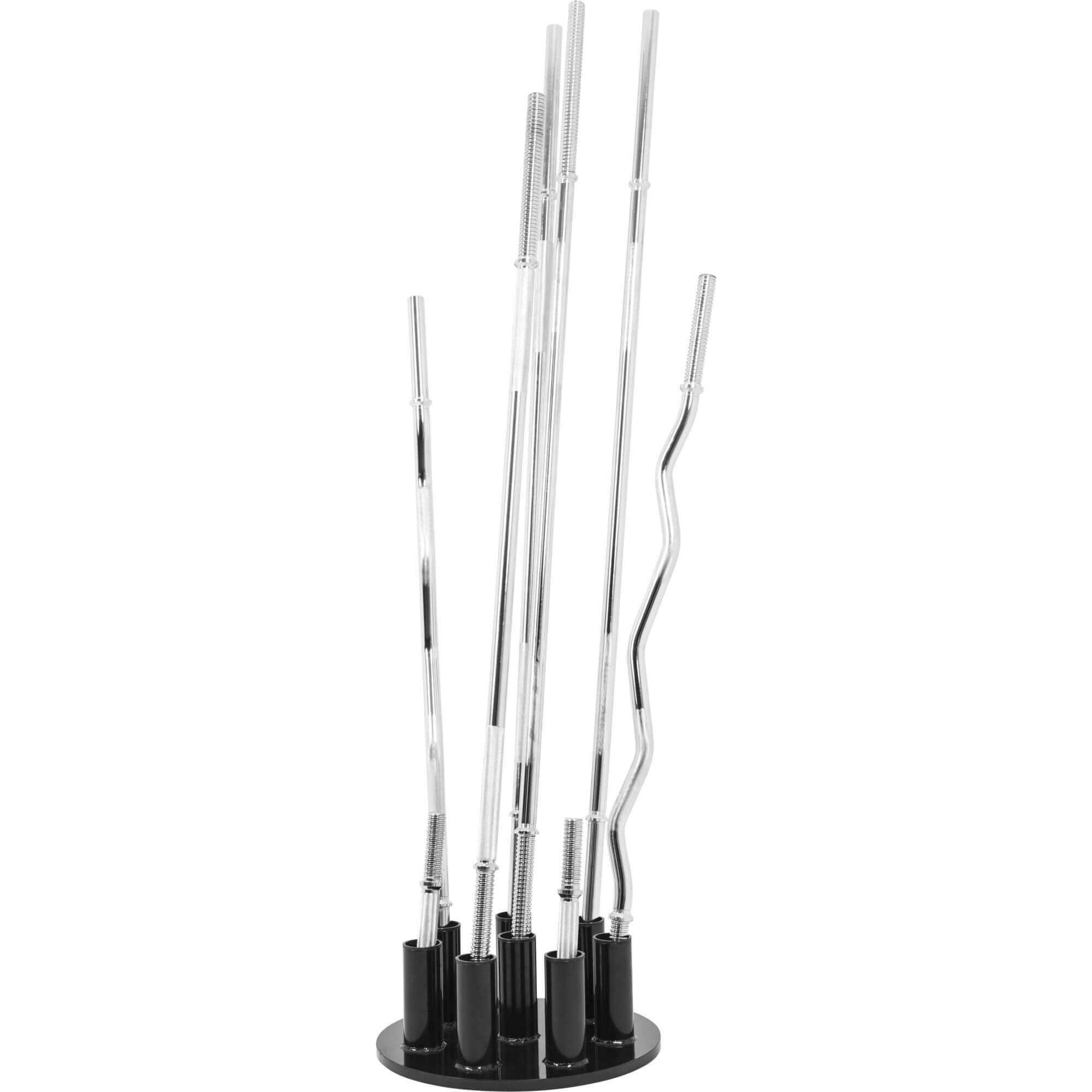 GORILLA SPORTS® Langhantelablage - für 8 Stangen mit 30 mm / 50 mm Aufnahme, 44 x 17 cm, Vertikal, Platzsparende - Hantelständer, Hantelablage, Langhantelständer, Stangen-Halterung, Krafttraining