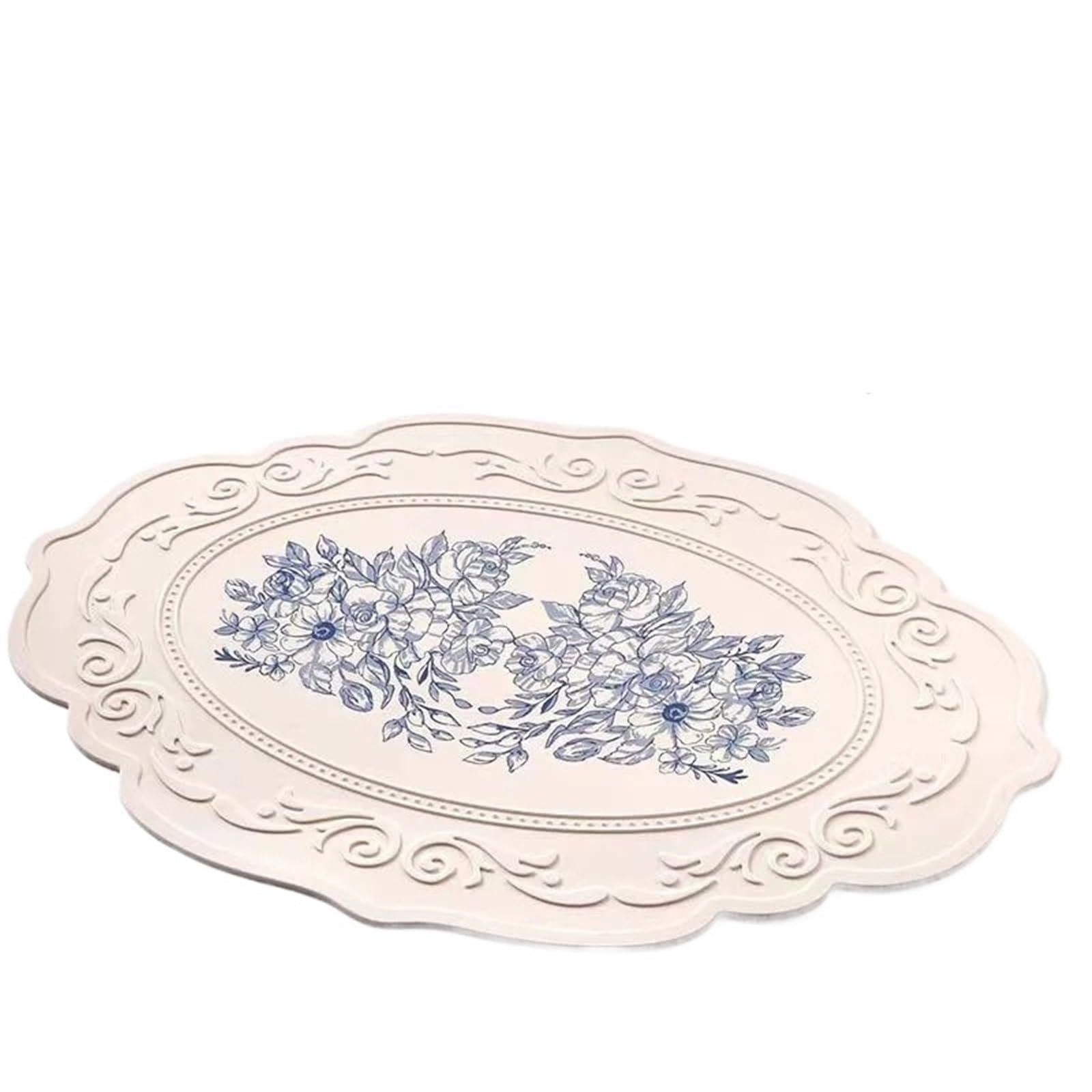 Sets de table ovales silicone antidérapants pour plat