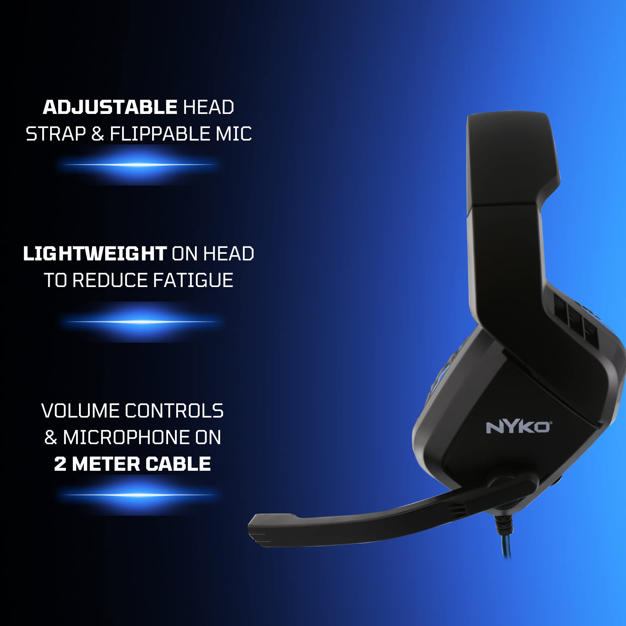 Nyko Np4-4500 - Cuffie cablate per PlayStation 4, compatibili con PS4, PS5, Xb1, Xbsx, Switch e PC, PlayStation 4