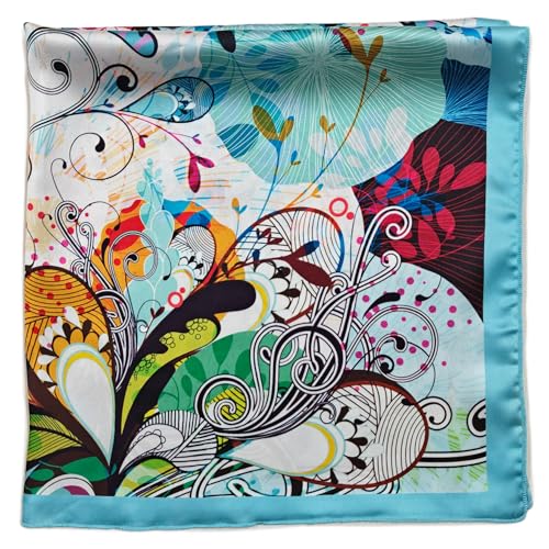 Image of Satin Silk Small Square Scarf for Women, Printed Soft and Comfy Neck Head Tie Scarf Bandana