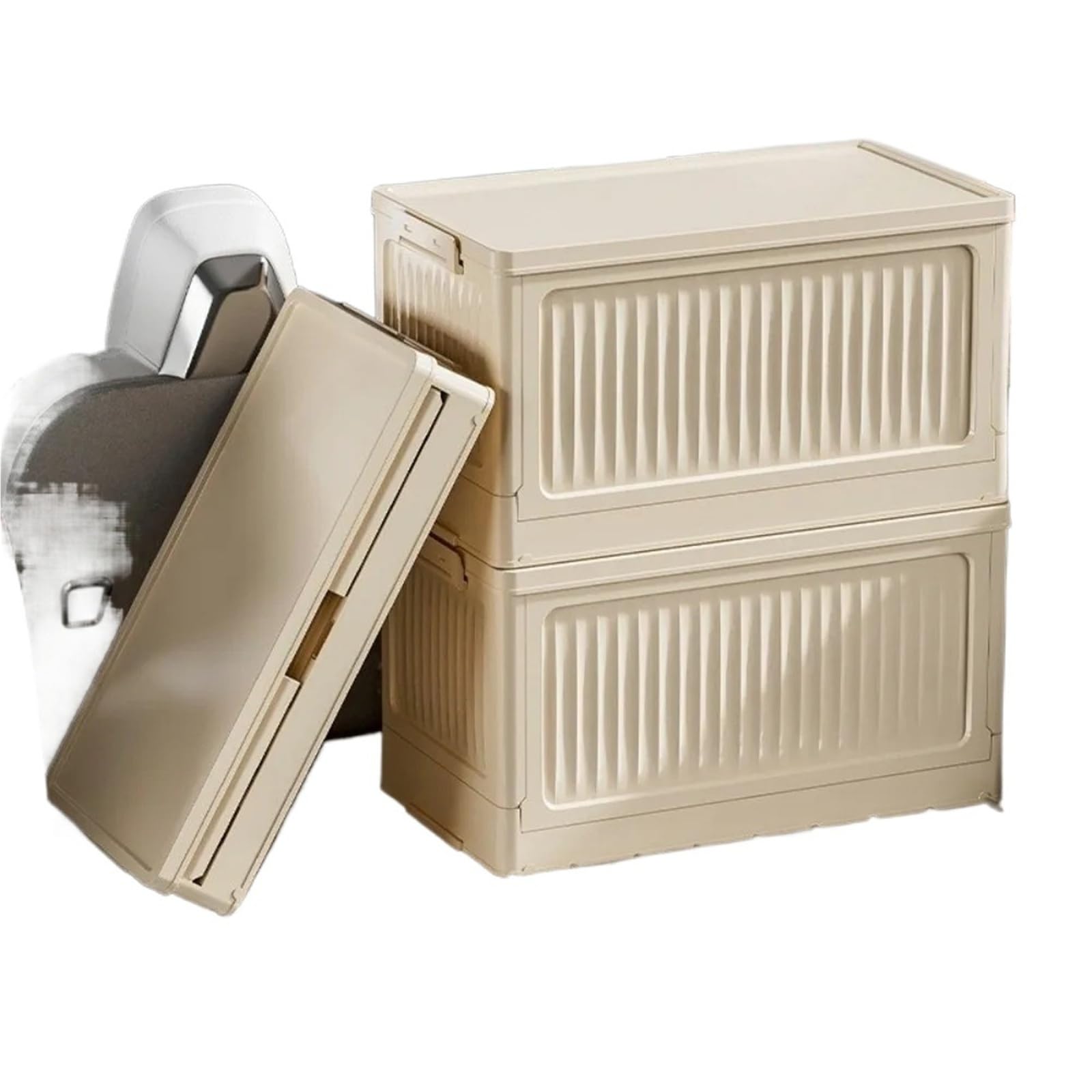 1 pieza caja de almacenamiento plegable de gran capacidad con tapa