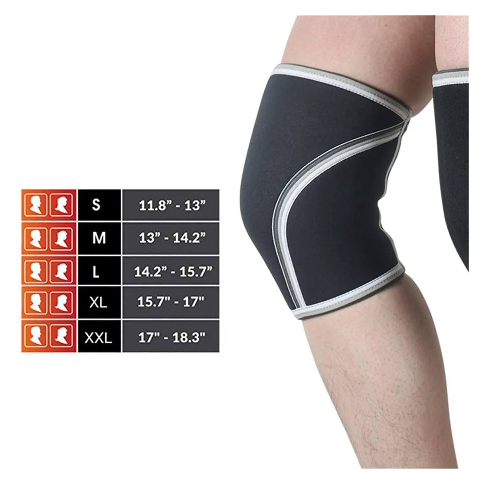 GenouillèRe Sport 1 Pair Thicken Knee Sleeves Pad Support 7mm Compression Knee Protector for Gym Men Women Sports Weightlifting pour Hommes Et Femmes(Black,M)