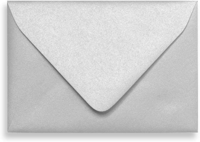 Chrome A1 Euro Curved Flap Invitation Envelopes - Pack of 50